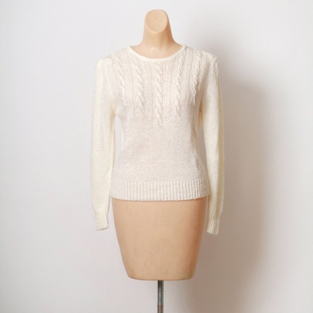 Vintage 80s Sweater  Pretty 80s Vintage Sweater Womens Size L